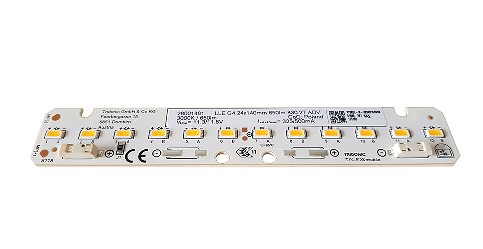 28001481  24x140mm 650lm 830 2T ADV, LED Linear Modules